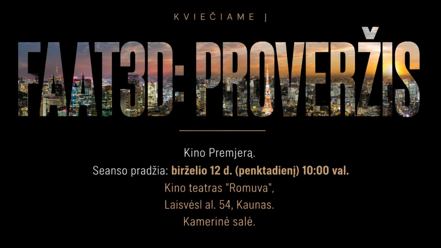 FAAT3D: PROVERŽIS Lithuanian movie premiere 2026
